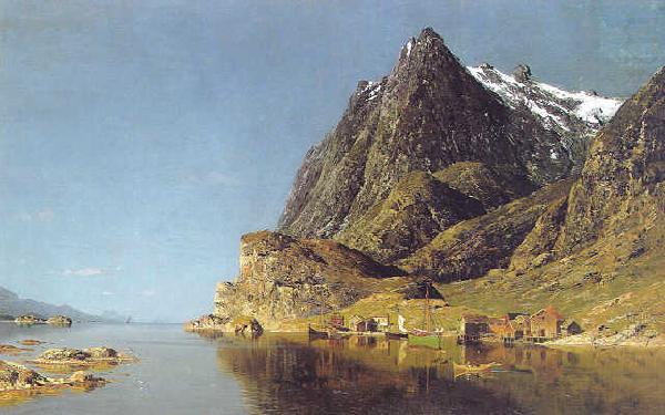 Adelsteen Normann View of a fjord by Adelsteen Normann china oil painting image